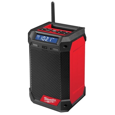 Radiotelefon sieciowy/akumulatorowy Milwaukee M12RCDAB+-0 z funkcją ładowania bez baterii i ładowarki