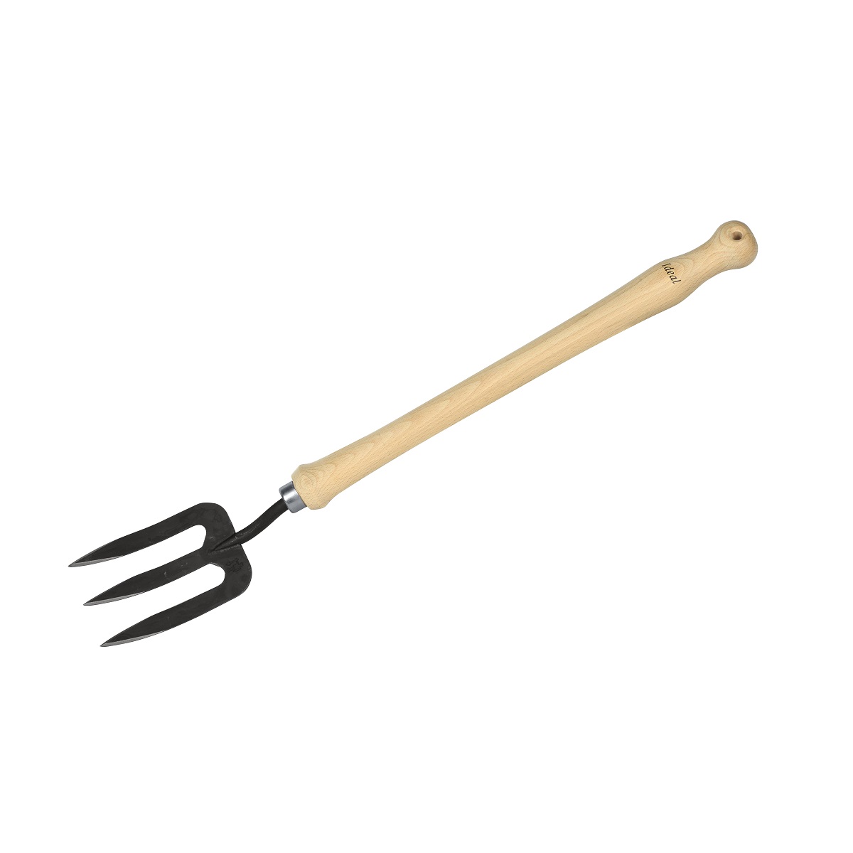 Ideal Handgabel 3 spitze Zinken 40 cm Buchenstiel handgefertigt gehärt