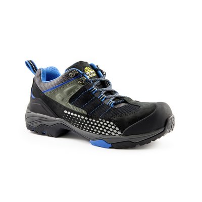Niskie buty ochronne Rualtex S3 York czarny/niebieski - rozmiar 47