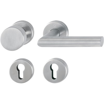 Hoppe FS lever handle set Amsterdam Rosettes PZ version stainless steel