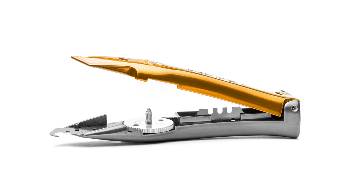 Delphin®-03 Style Edition Candy Schw-Ora Universalmesser inkl. Kunststoffköcher