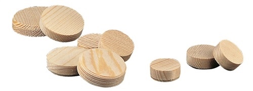 Tapered platelets D.20mm spruce wood Inh. per box approx. 700 pcs.