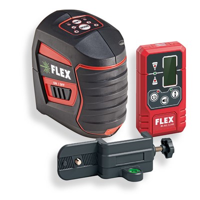Flex Kreuzlinienlaser ALC 2/1-G/R + RC- ALC 3/360 grün im Set + Empfänger