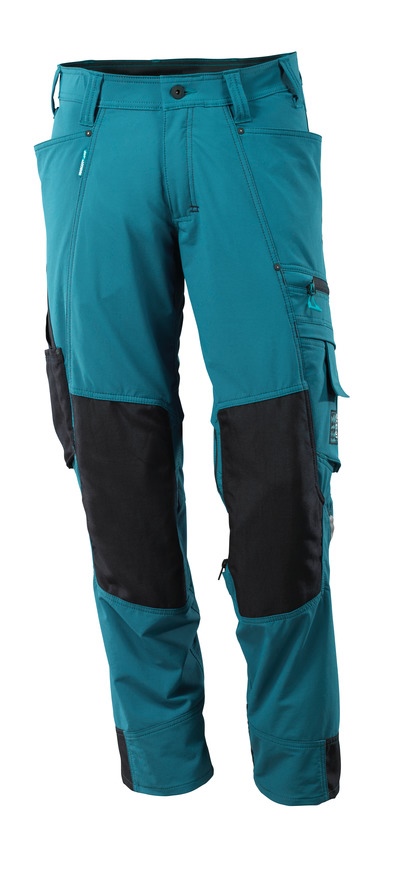 MASCOT® ADVANCED Hose m. Knietaschen Stretchstoff dunkelpetroleum Gr.82C48