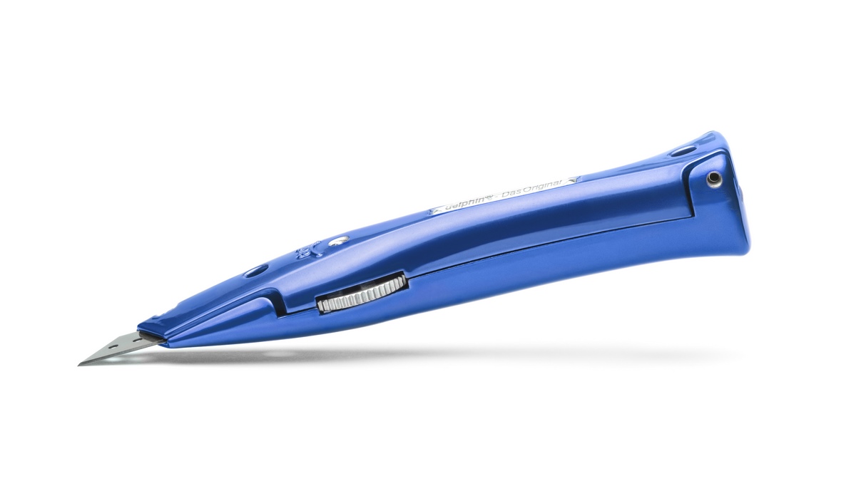 Delphin®-03 Style Edition Candy Blue Utility knife incl. plastic sheath
