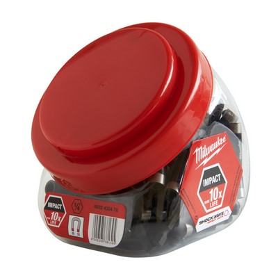 Milwaukee SHOCKWAVE™ magnetic bit holder 1/4" Hex 60mm - bulk pack 100 pieces