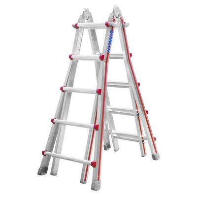 Hymer telescopic ladder SC40 4x5 rungs single ladder 2.90-5.16