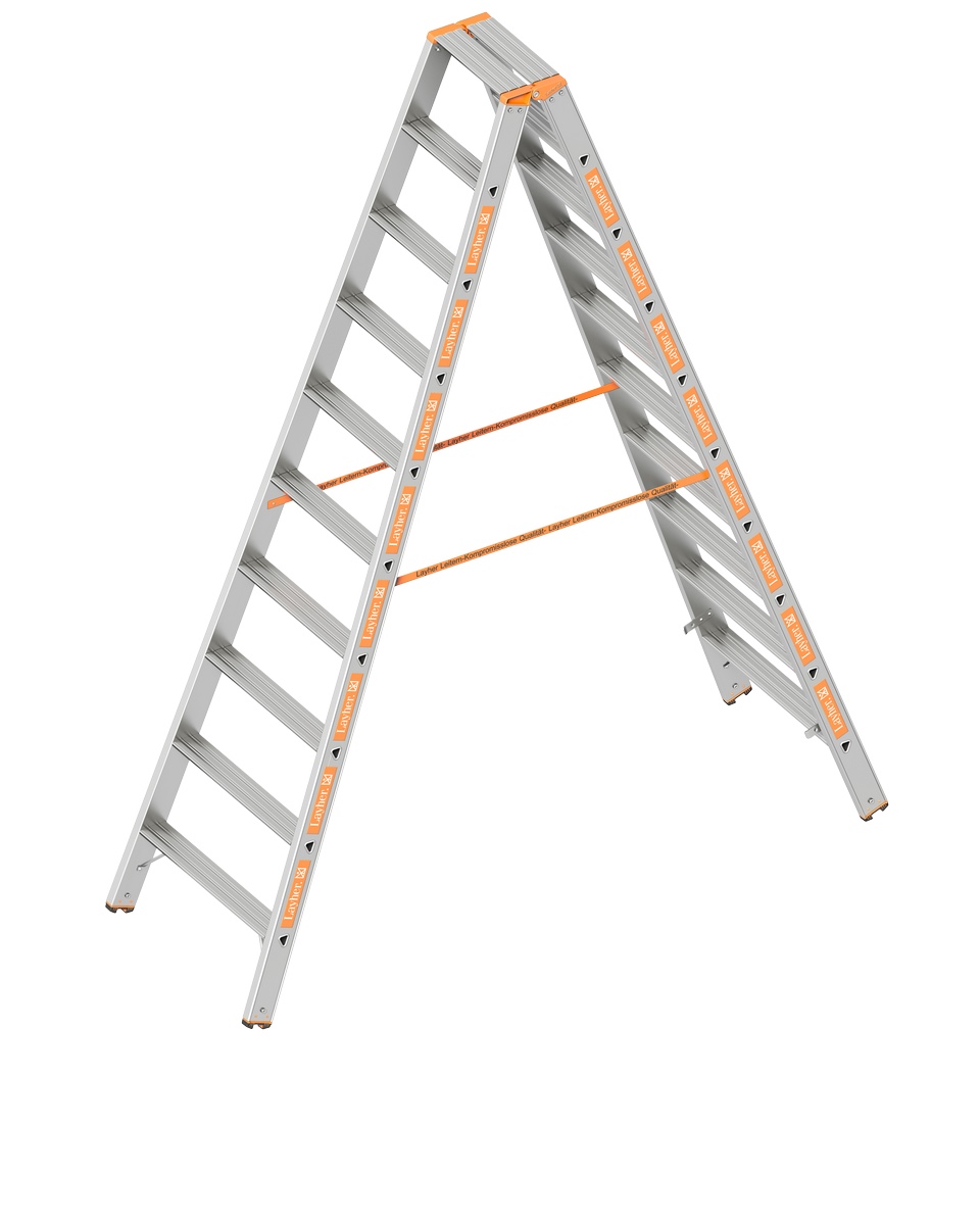 Layher TOPIC 1043 Drabina 2x10 stopni długość 2,50m - 1043.010