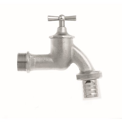 Outlet valve brass matt chrome-plated 19mm 123MCSB