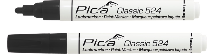 Marker przemysłowy/farbowy Pica Classic czarny, okrągła końcówka 2-4 mm