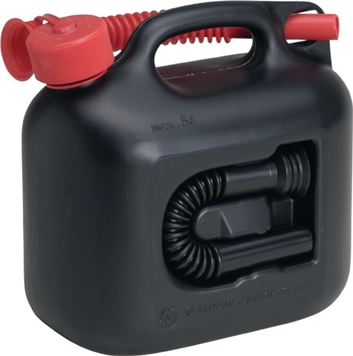 Reserve-Kraftstoffkanister Inhalt 5l L.2 65xB.147xH.247mm schwarz. 2Auslaufrohre