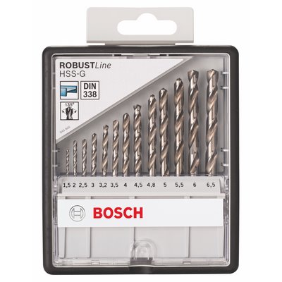 Bosch Metallbohrer-Set HSS-G Robust Line 13tlg.