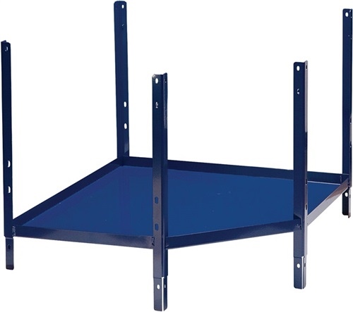 Corner shelf LOGS 231 blue RAL 5022 H520xW540xD390mm LOGS