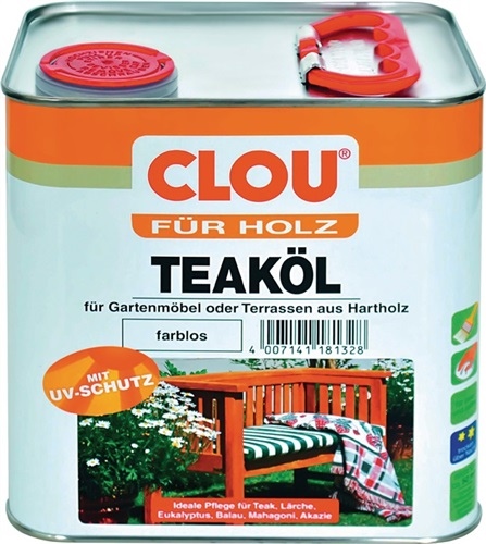 Teak oil colourless 2.5l can CLOU