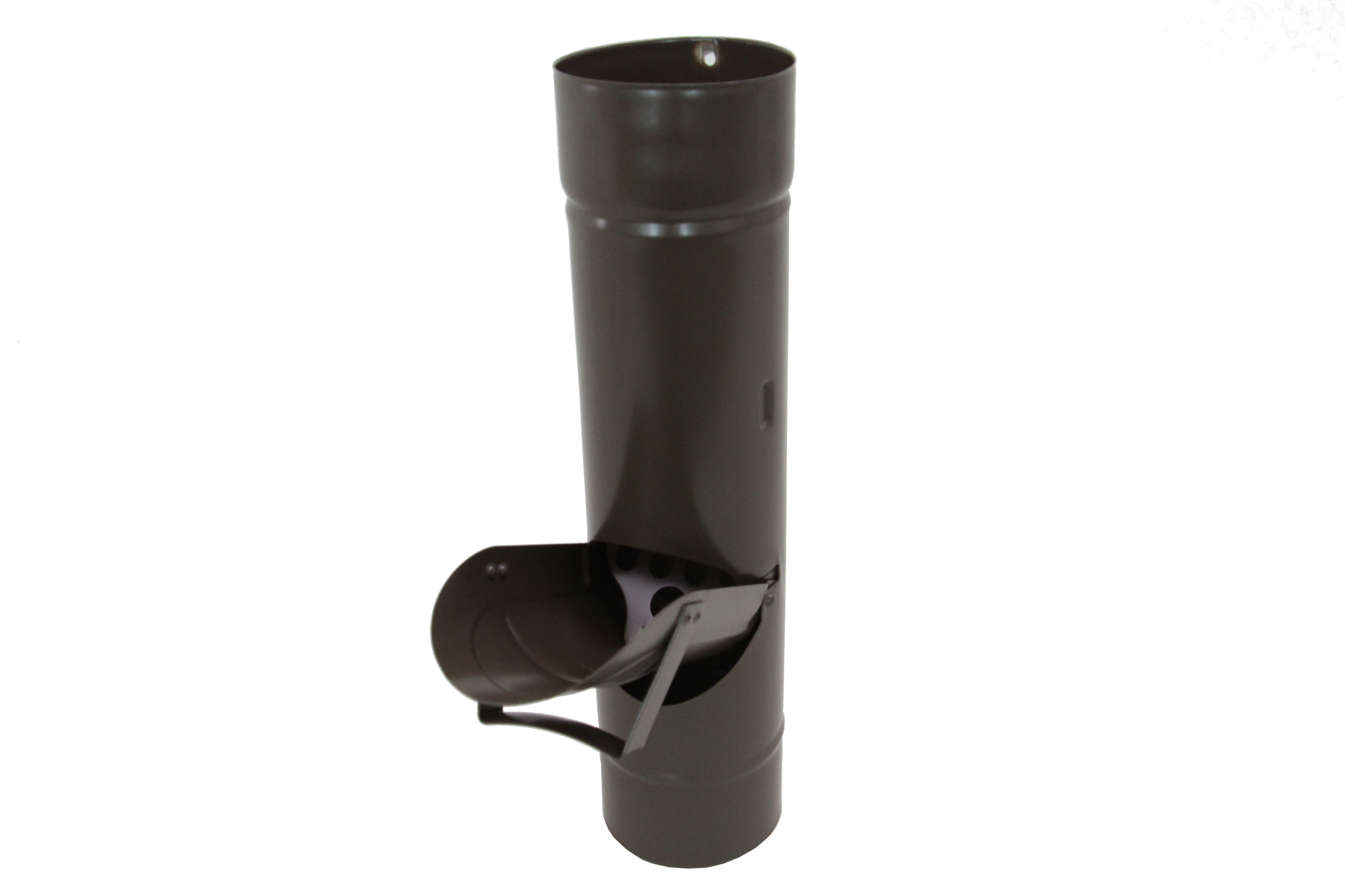 PREFA rainwater flap 420mm D 100mm w. leaf trap brown