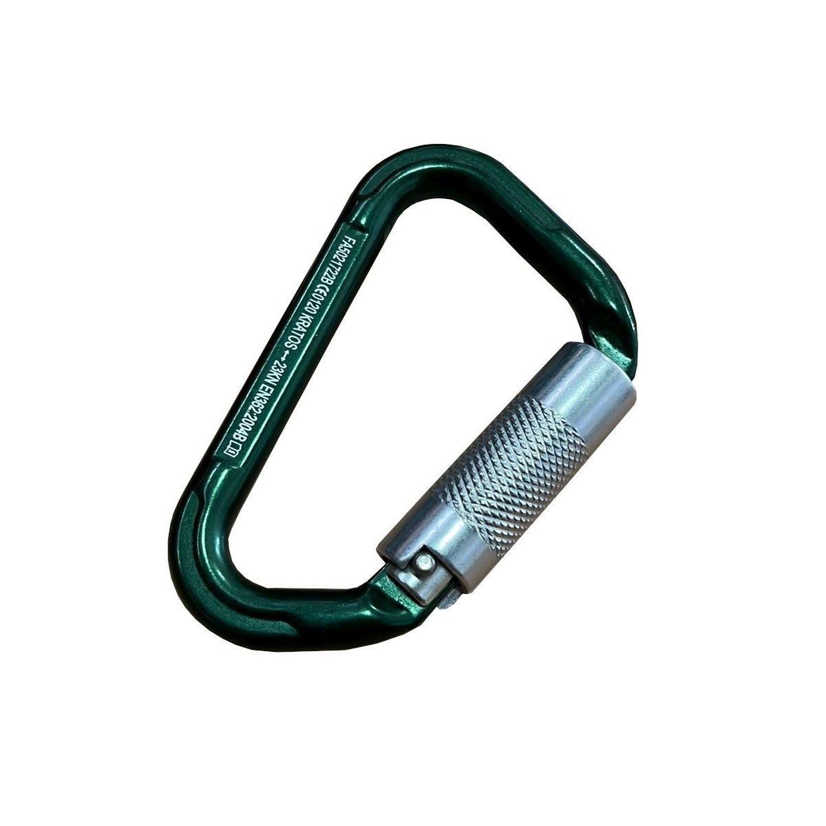 SECURANTA Kratos aluminium carabiner green DForm Twistlock ÖW 20mm Keylock