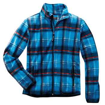 Scheibler fleece jacket Dolomit blue chequered size S