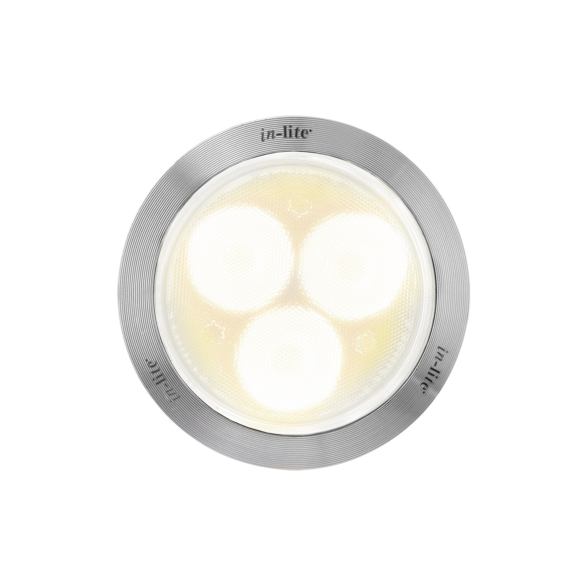 in-lite lampa wpuszczana LED Flux 12V 2W RVS Ø60mm ciepła biel