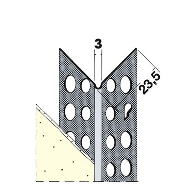 Maisch edge profile drywall 1mm 2.5m 09079 250.0