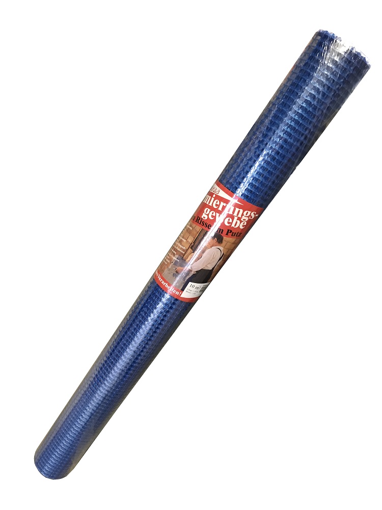 Baufas reinforcing mesh dark blue against cracks in plaster 100cmx10m