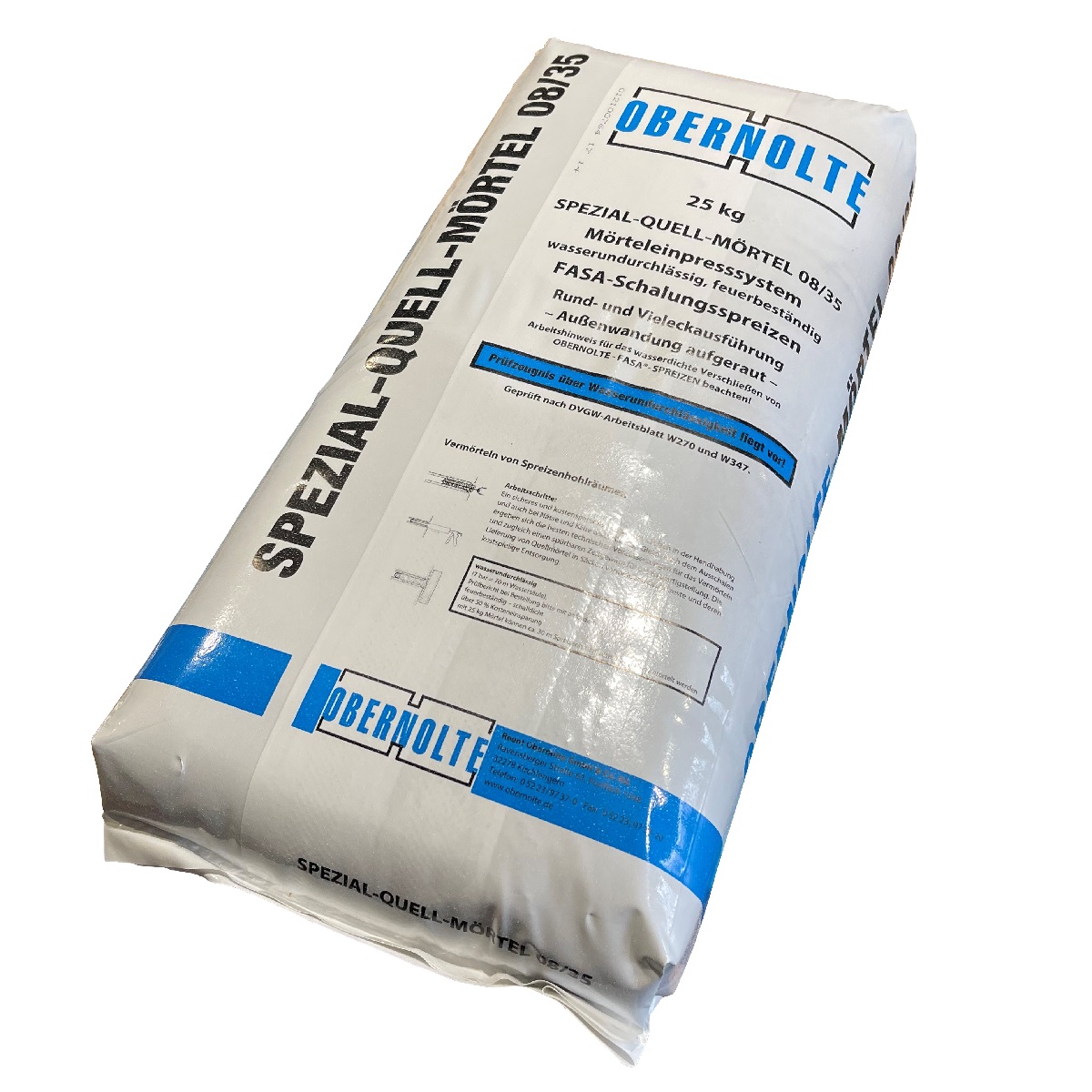 Special mortar 25kg bag for fibre-reinforced concrete masonry spreaders