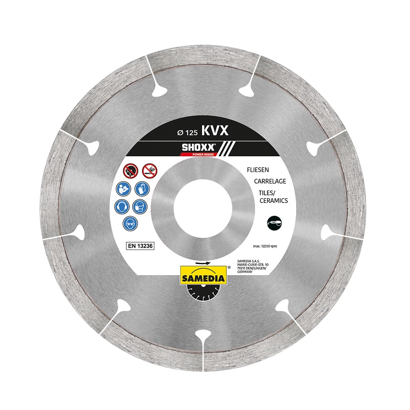 Samedia slide cutting and chamfering disc KVM Ø125x22.23 1.5x7