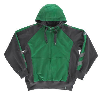 MASCOT® Wiesbaden Kapuzensweatshirt grün/schwarz Gr.3XL