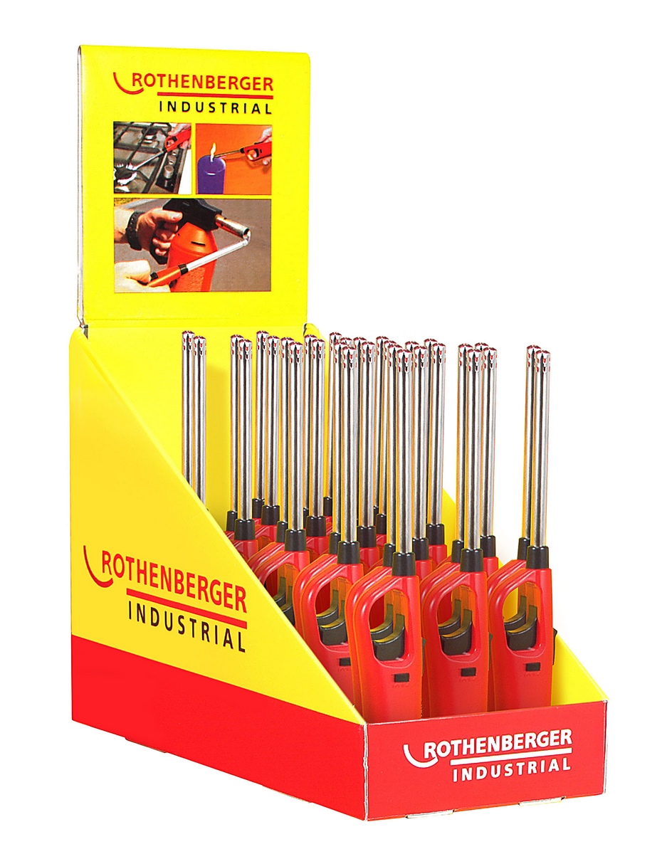 Standard gas lighter incl. piezo ignition and gas indicator
