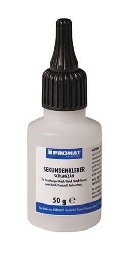 Superglue impact resistant 50g black bottle CHEMICALS