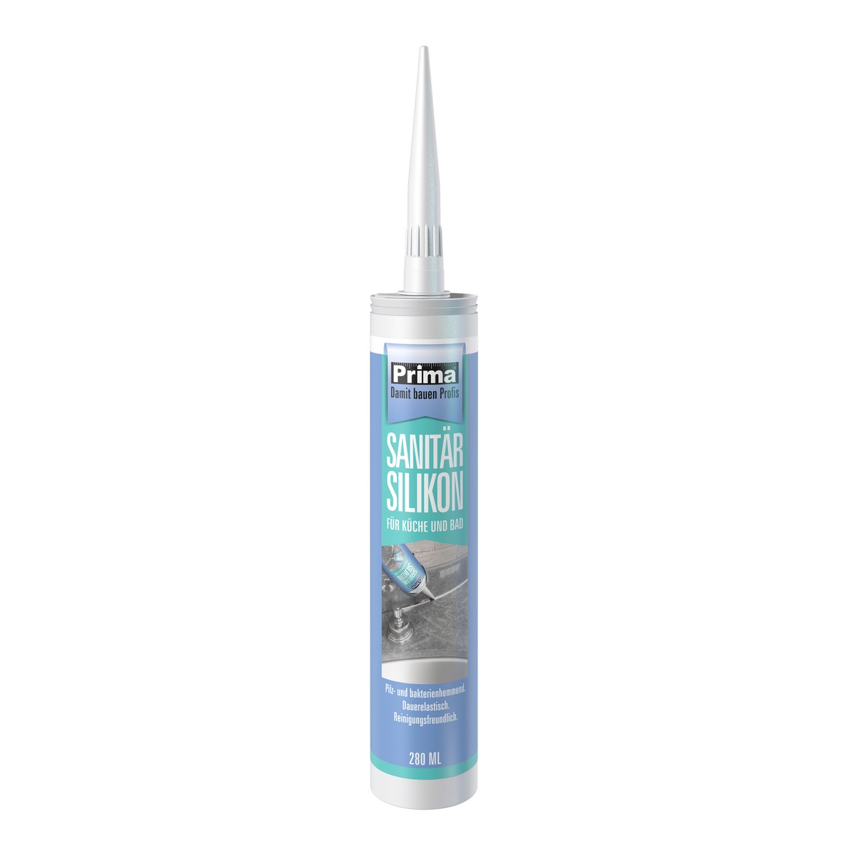 Prima sanitary silicone white 280ml