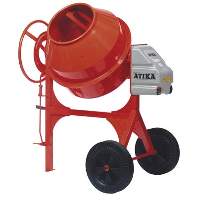 Atika Betonmischer Expert 185 230V Handrad Bremsscheibe und Fußbedienung