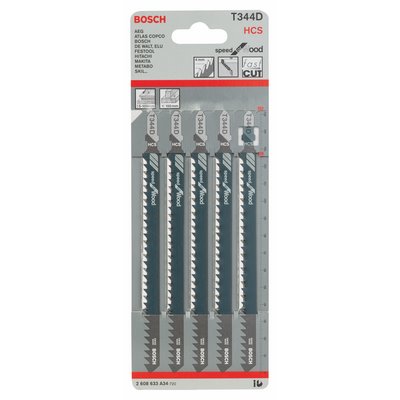 Bosch Stichsägeblatt f. Holz T 344 D HCS 5er-Pack