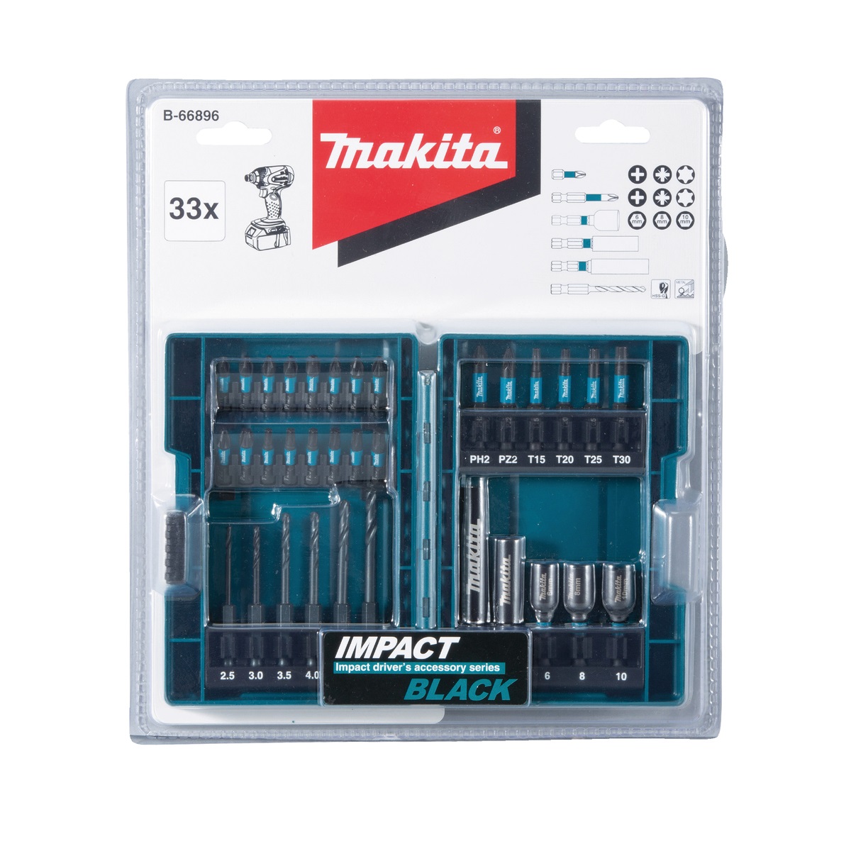 Makita Impact Black Bit-Set 33tlg - Schalgfest B-66896