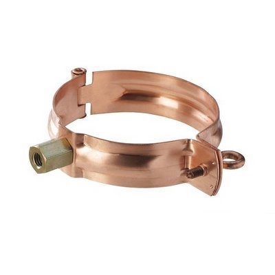 LEH CU Drain pipe clamp DN100mm w. threaded socket M8/M10