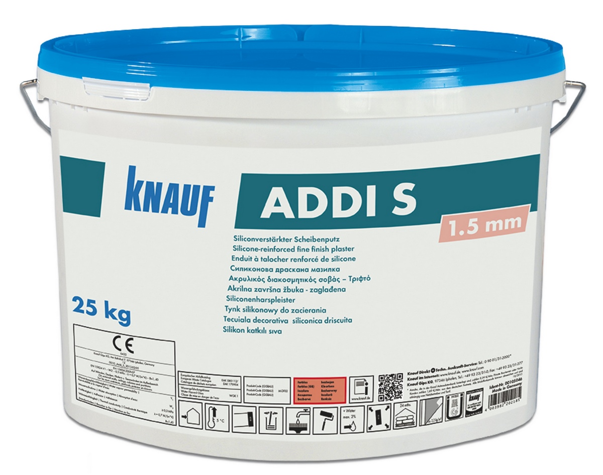 Knauf Addi S 1,5 mm biały 25 kg Tynk talerzowy wzmocniony żywicą silikonową