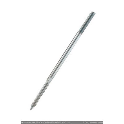 LEH VZ Śruby wieszaka pasywowane na biało M10x200mm