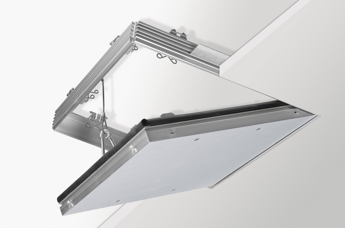 Knauf REVO BS30 aluminium inspection hatch 600x600mm ceiling installation