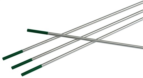 Tungsten electrode WP D.1.6mm L.175mm green