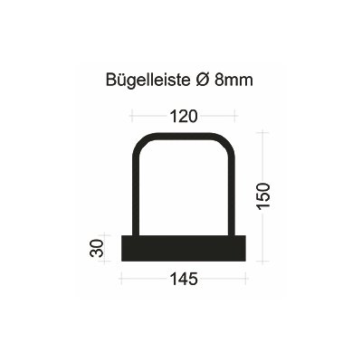 Nevoga Plexus Bügelleiste 8mm- 150mm WS 180-220 Bewehrungsanschluss 145-8-15