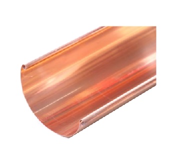 Copper gutter 25 0.6mm small bead Length 5.00m