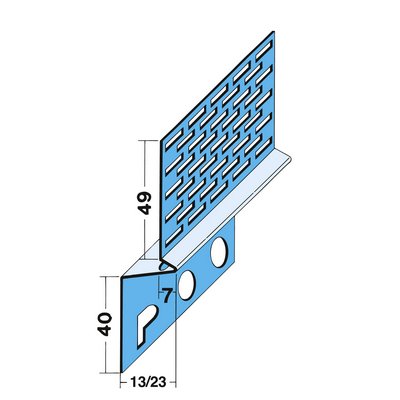 Maisch tynk końcowy profil dachowy 23mm 2.5m 01242 250.0