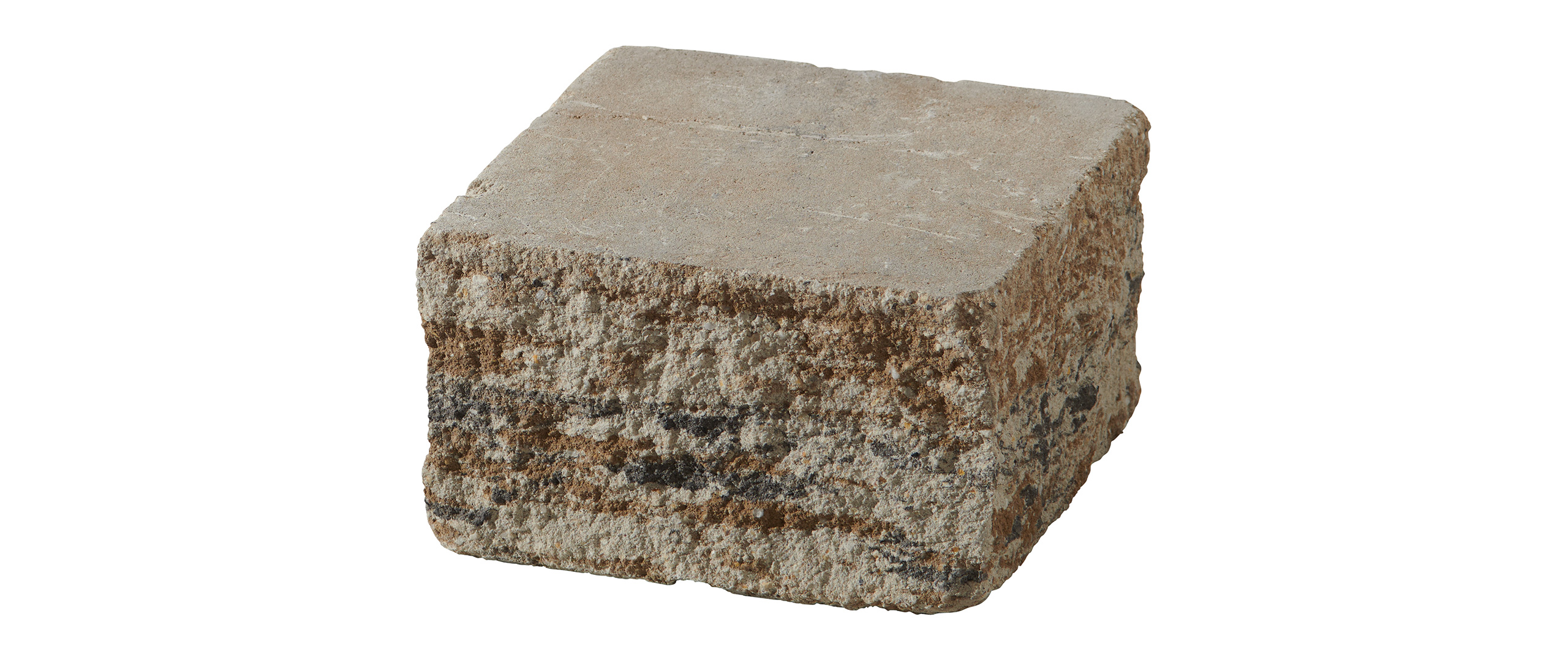 Vermont half unit 25x25x15cm shell limestone-nu. spalony. postarzany