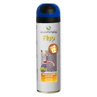 Spray budowlany 500ml FLUO TP niebiesko-fluorescencyjny z zaworem górnym