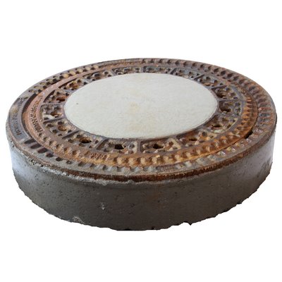 Manhole cover cast concrete Kl D400 round 610mm with insert with ventialtion