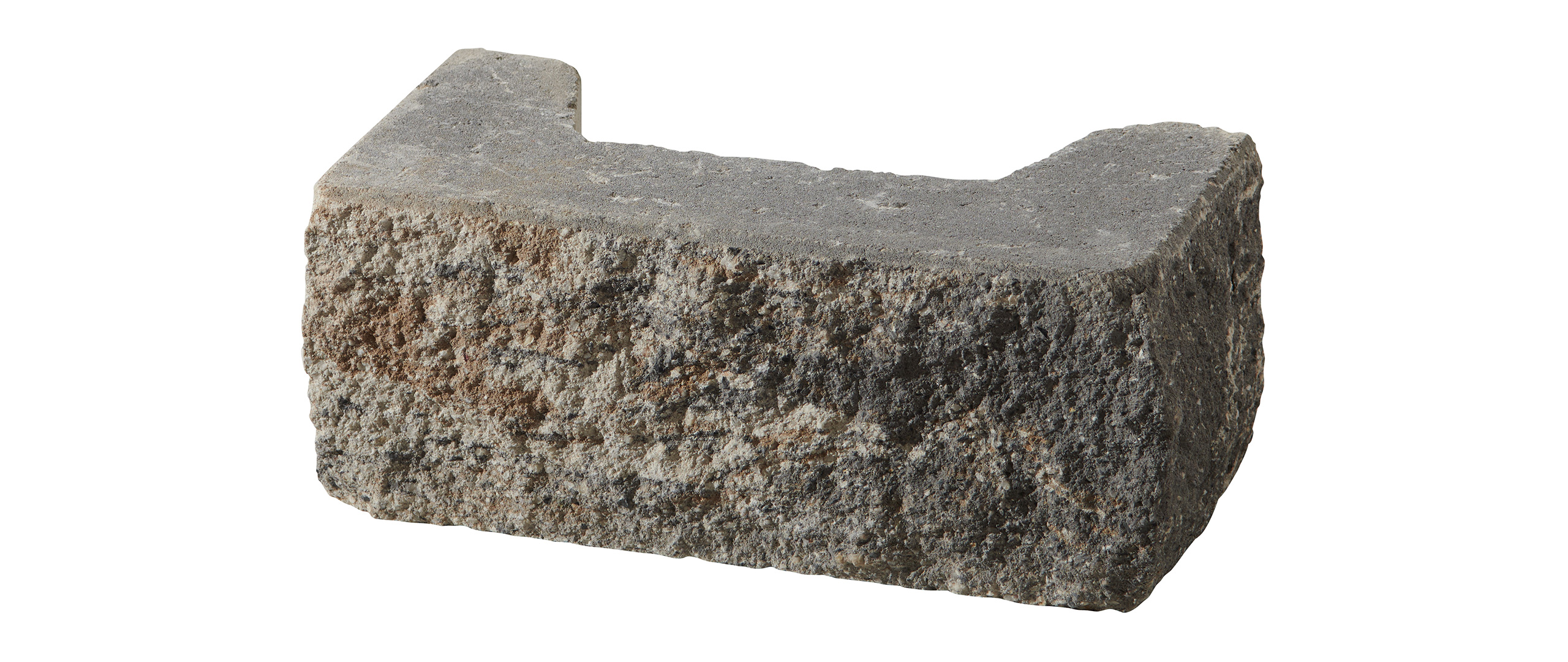 Pillar element Vermont 37.2x18.6x15cm shell limestone-nu. burnt. aged