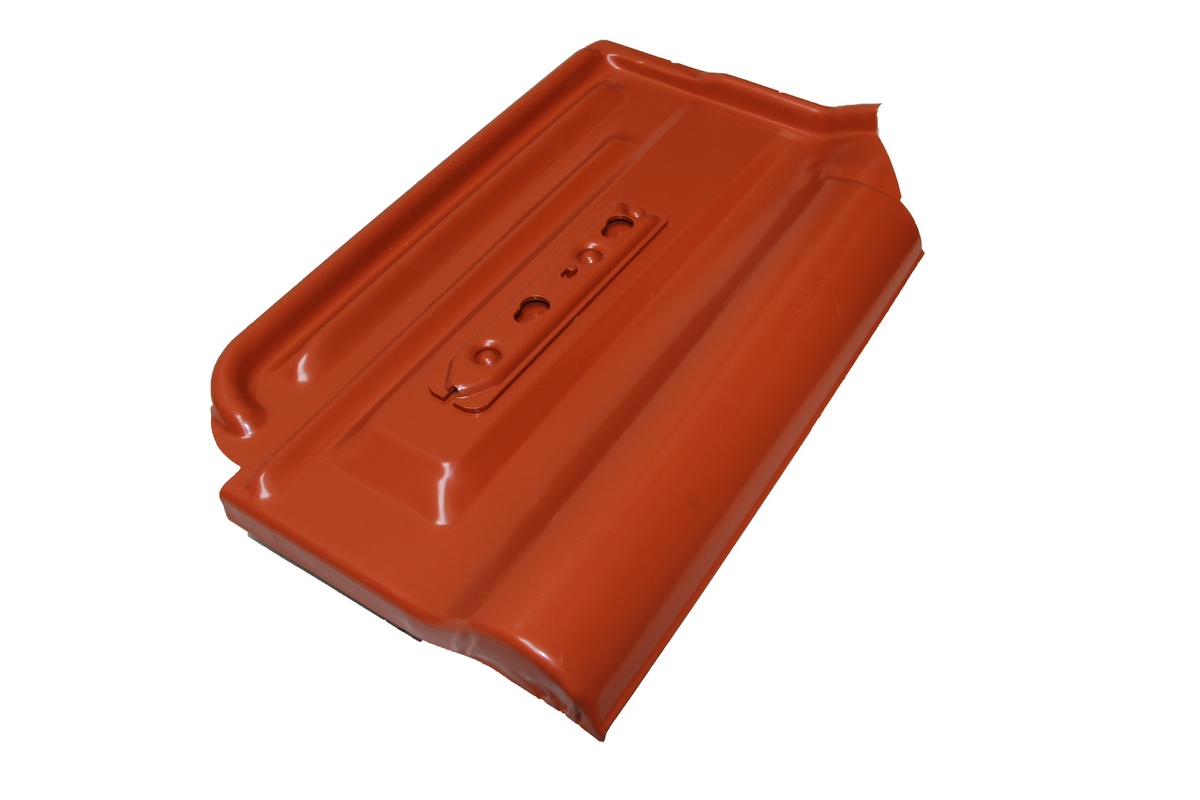 LEH PB Metal roof panel flat roof tile Erlus E58/S "Click17" tile red