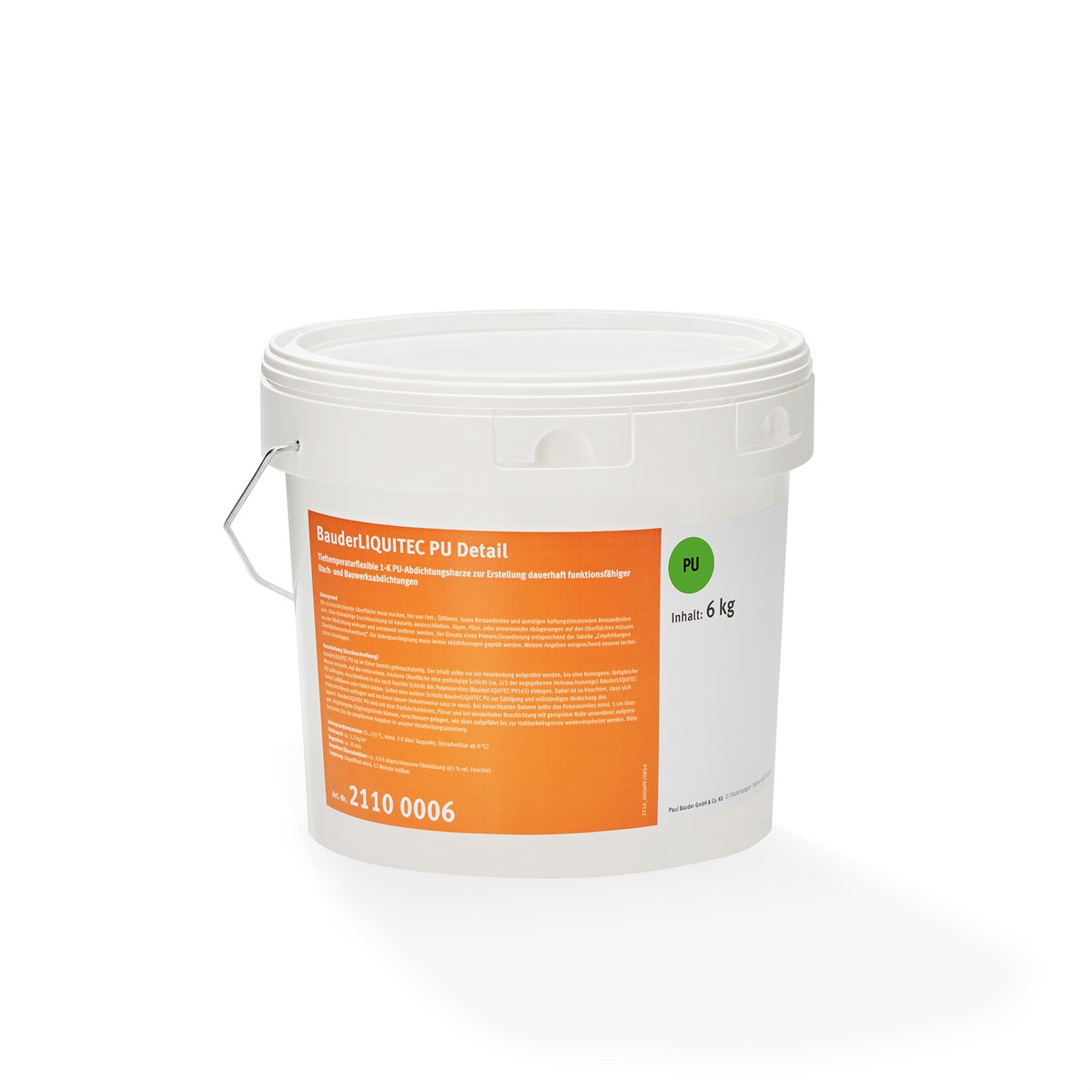 BauderLIQUITEC PU Detail slate grey - 6kg/bucket