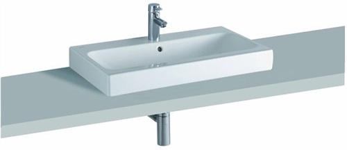 KG Umywalka nablatowa iCon 750x485mm z otworem na baterię biała (Alpin)