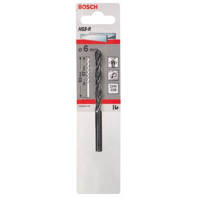 Bosch Metallbohrer HSS-R DIN363 6x57x93mm