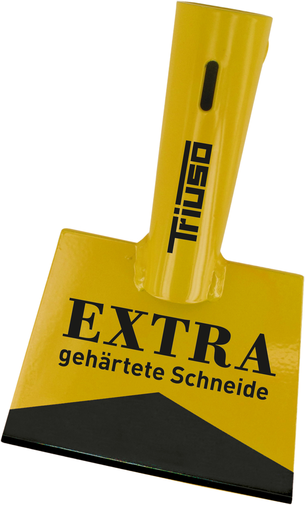 Triuso concrete and ice pusher with handle 150mm yellow extra hardened